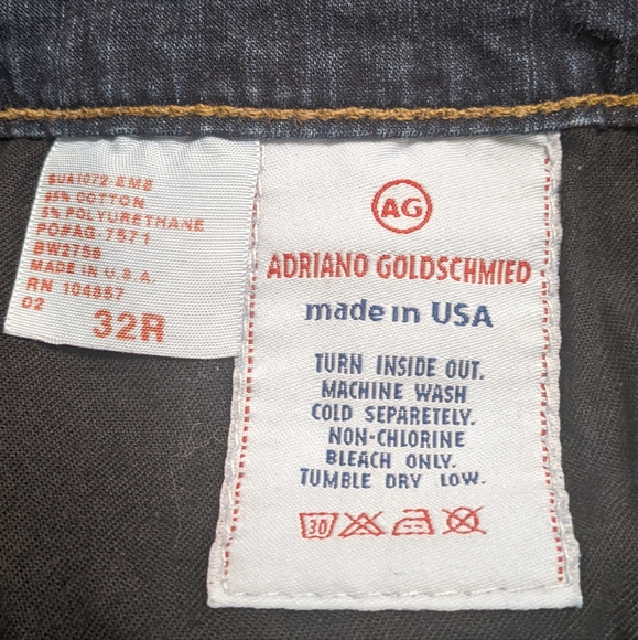 AG Adriano Goldschmied The Club Stretch Flare Jeans Womens 32R, dark wash EUC - Picture 6 of 6